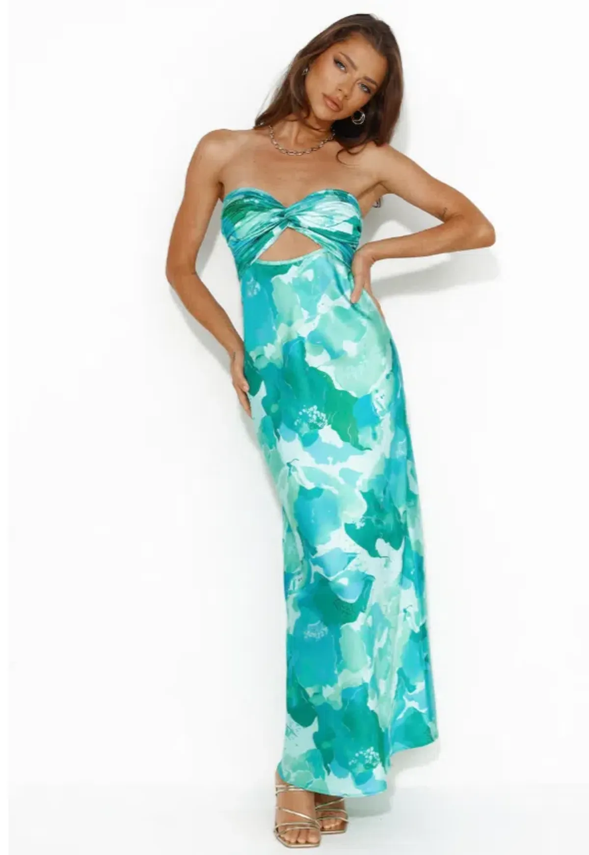 Colour Bloom Strapless Midi- Hello Molly- size 14 - Image 2