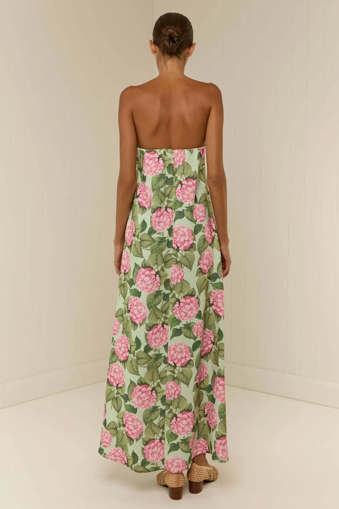 Palm Noosa Alessia Dress in Pink Jardin Size AU10 for rent on The Volte - main image