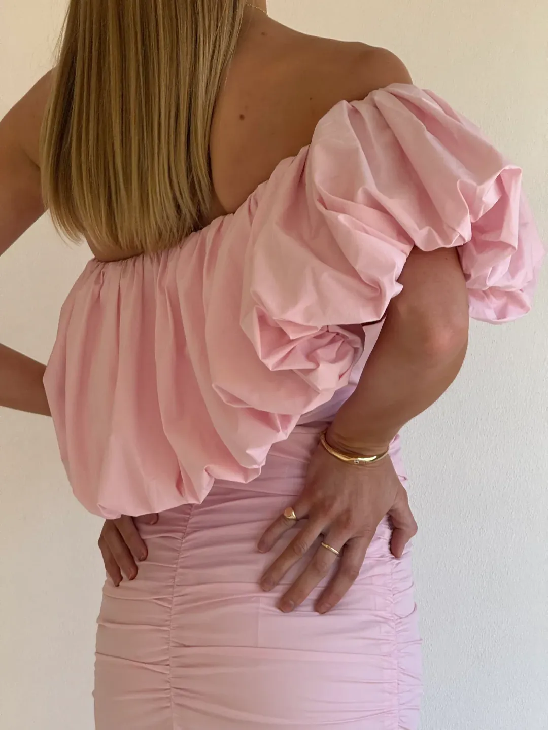By Nicola Maya Maxi Dress In Powder Pink / Size 8 for rent on The Volte - main image