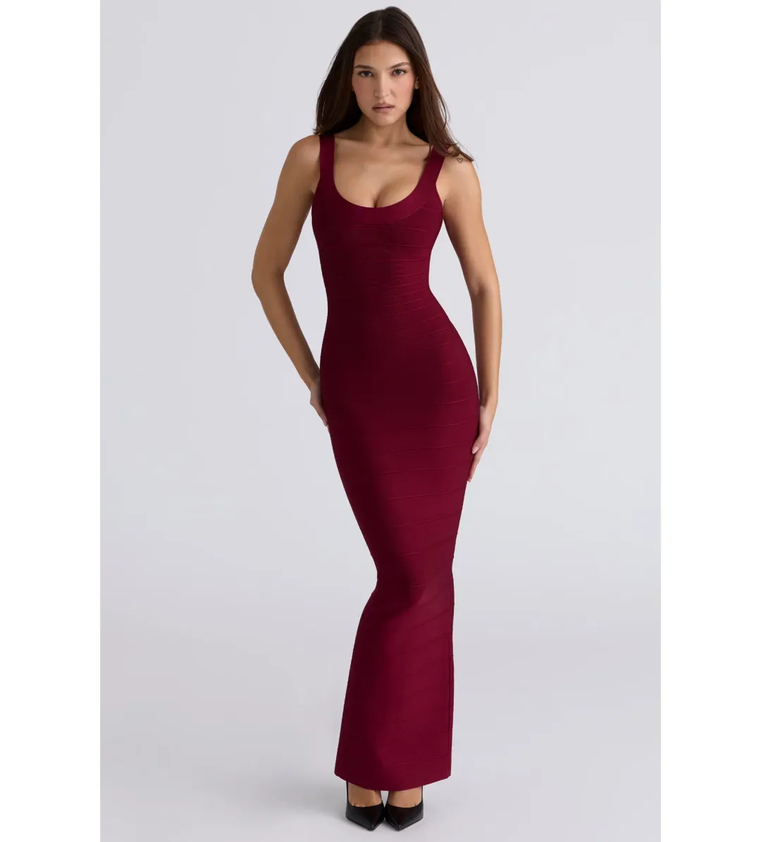 House of CB Bandage Maxi Dress in Ruby Size S/AU8 for rent on The Volte - main image