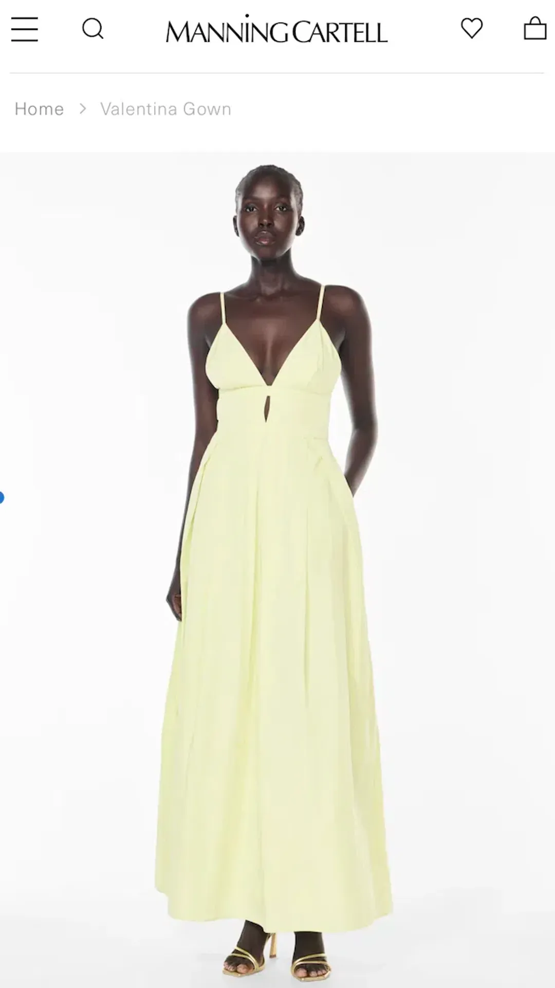 Manning Cartell Valentina Maxi Gown Lemon size 8 for rent on The Volte - main image