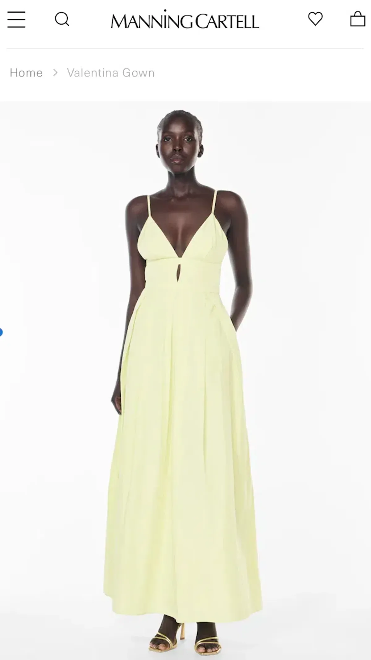 Manning Cartell Valentina Maxi Gown Lemon size 8 - Image 4