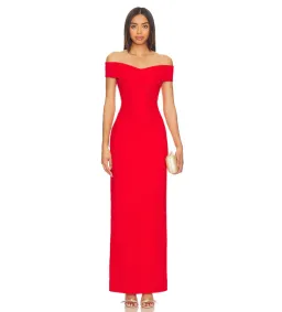 Solace London Ines Maxi Dress in Red Size AU8 for rent on The Volte - image 1