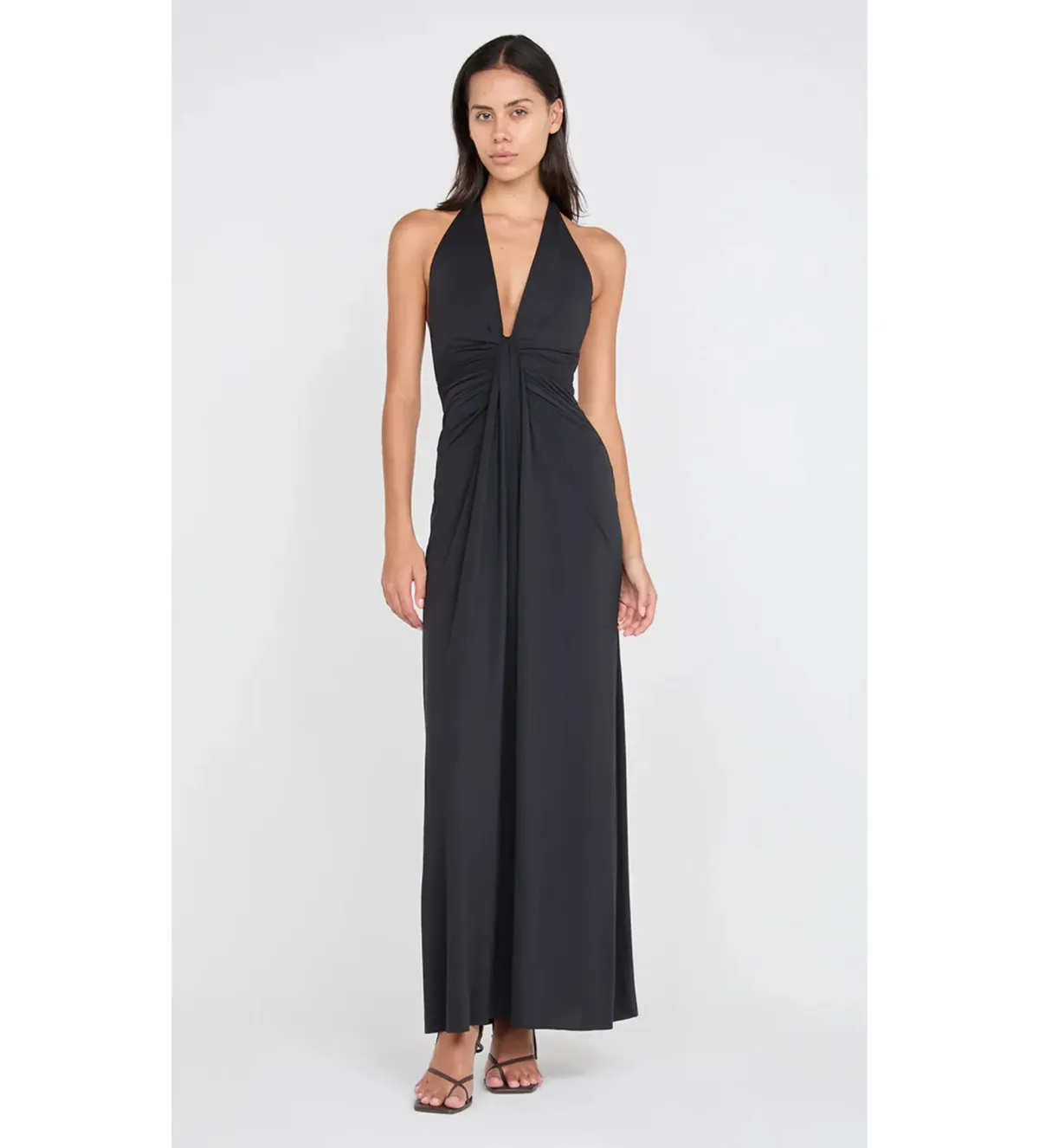 Bec & Bridge Tillie Drape Maxi Dress in Black Size AU10 - Image 1