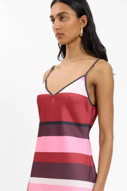 With Harper Lu Bias Mini Dress in Fuchsia Stripe Size S / AU 8 for rent on The Volte - image 2