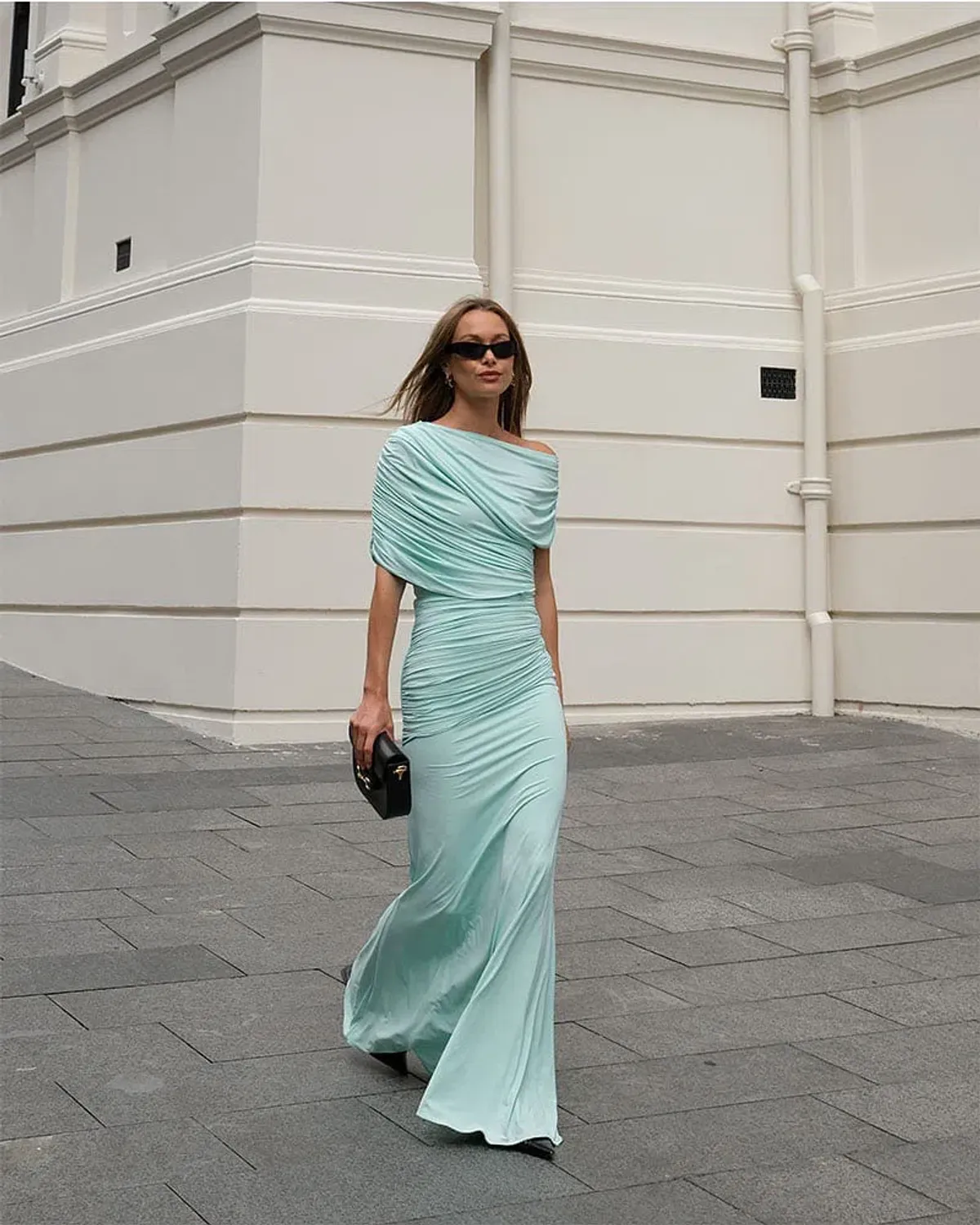 Emily Drape Ruched Maxi - Image 1
