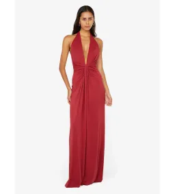 Bec & Bridge Susie Plunge Maxi Dress in Cherry Size AU8 for rent on The Volte - image 1