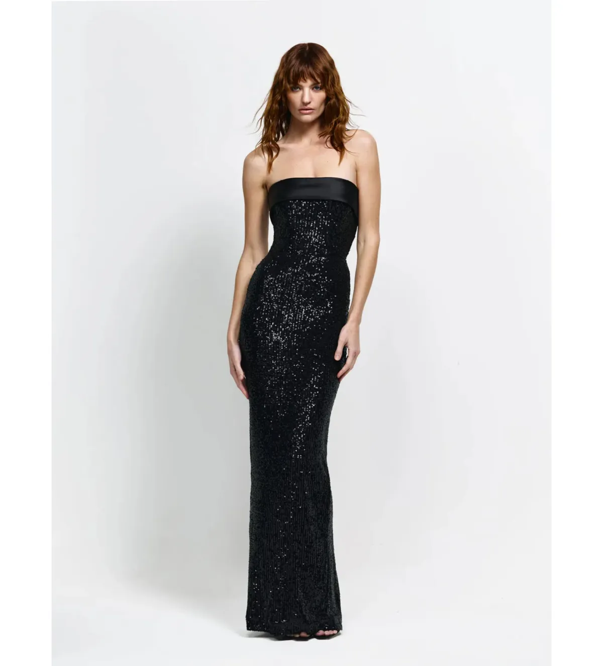 Effie Kats Thalia Gown in Black Sequin Size XS/AU6 - Image 1