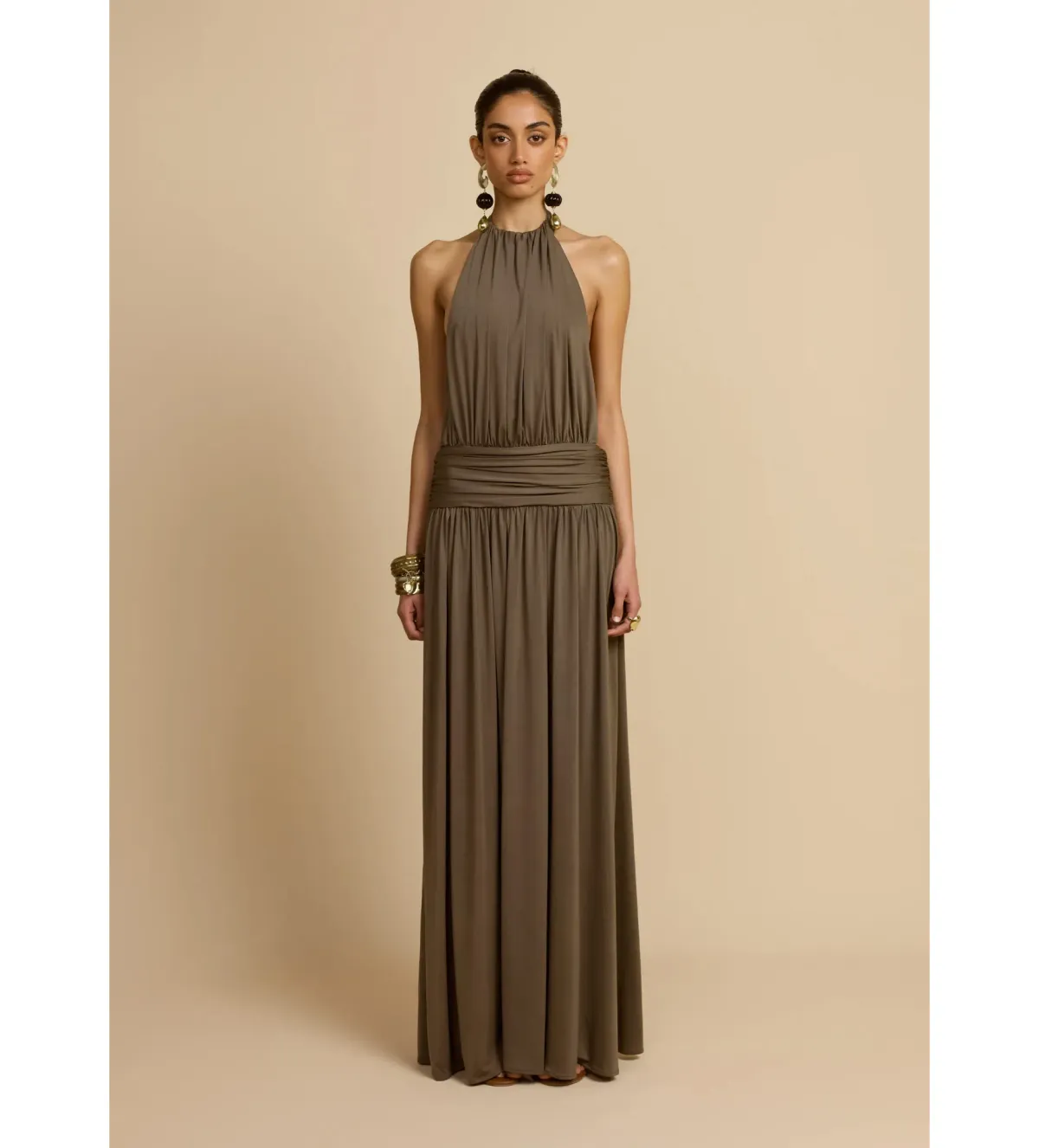 Arcina Ori Santina Dress in Khaki Size S/AU8 - Image 1