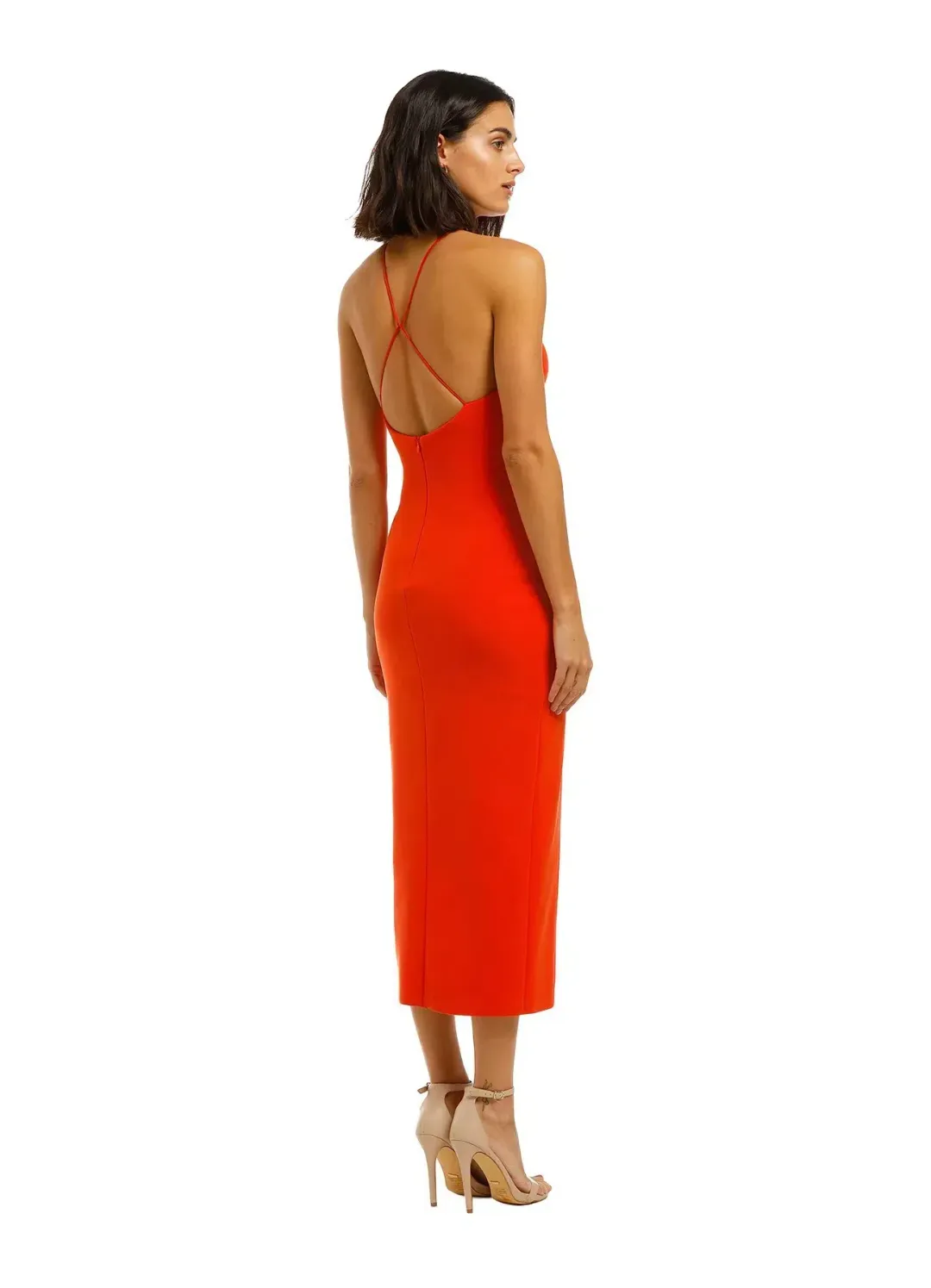 Bec & Bridge Candy Midi Dress in Chili | Size 8 for rent on The Volte - main image
