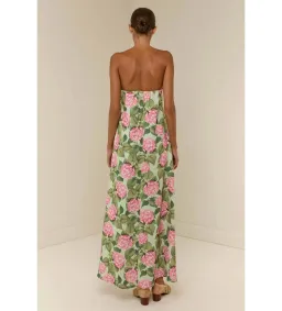Palm Noosa Alessia Maxi Dress in Pink Jardin Size AU 12 for rent on The Volte - image 3