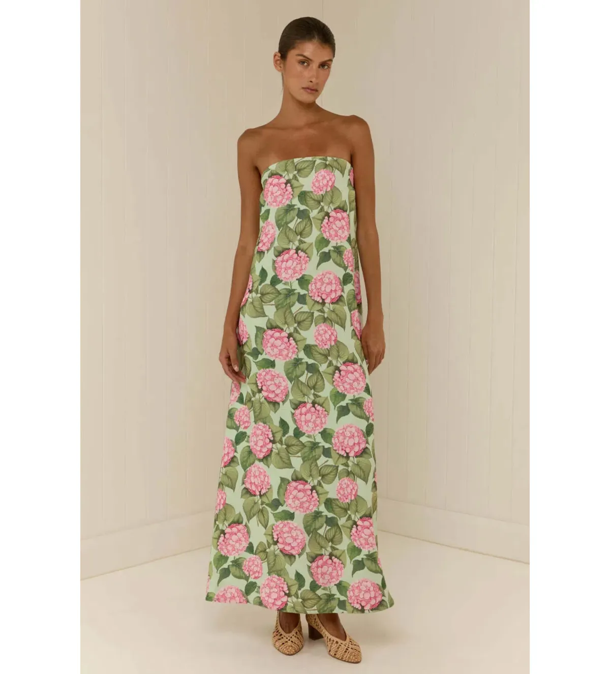 Palm Noosa Alessia Maxi Dress in Pink Jardin Size AU 12 - Image 2
