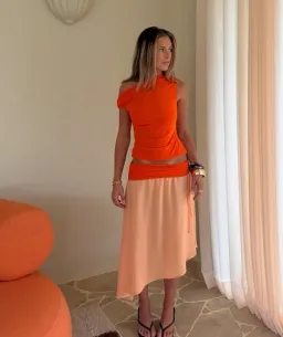 Desero Jacare Provence Orangé Skirt & Top 8 for rent on The Volte - image 1