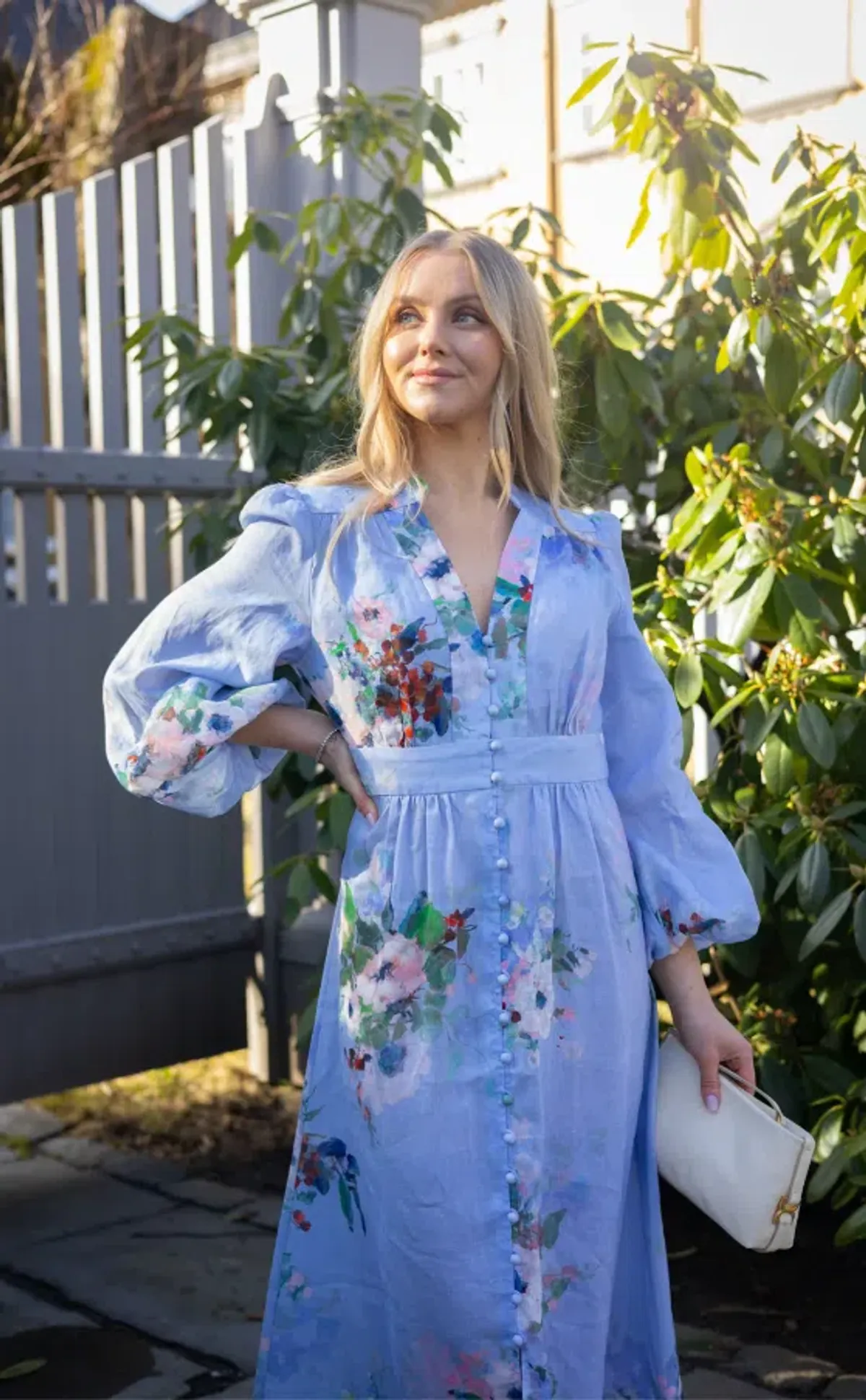 ZIMMERMANN EVERLEY PLUNGE MIDI DRESS SIZE 2 - Image 2