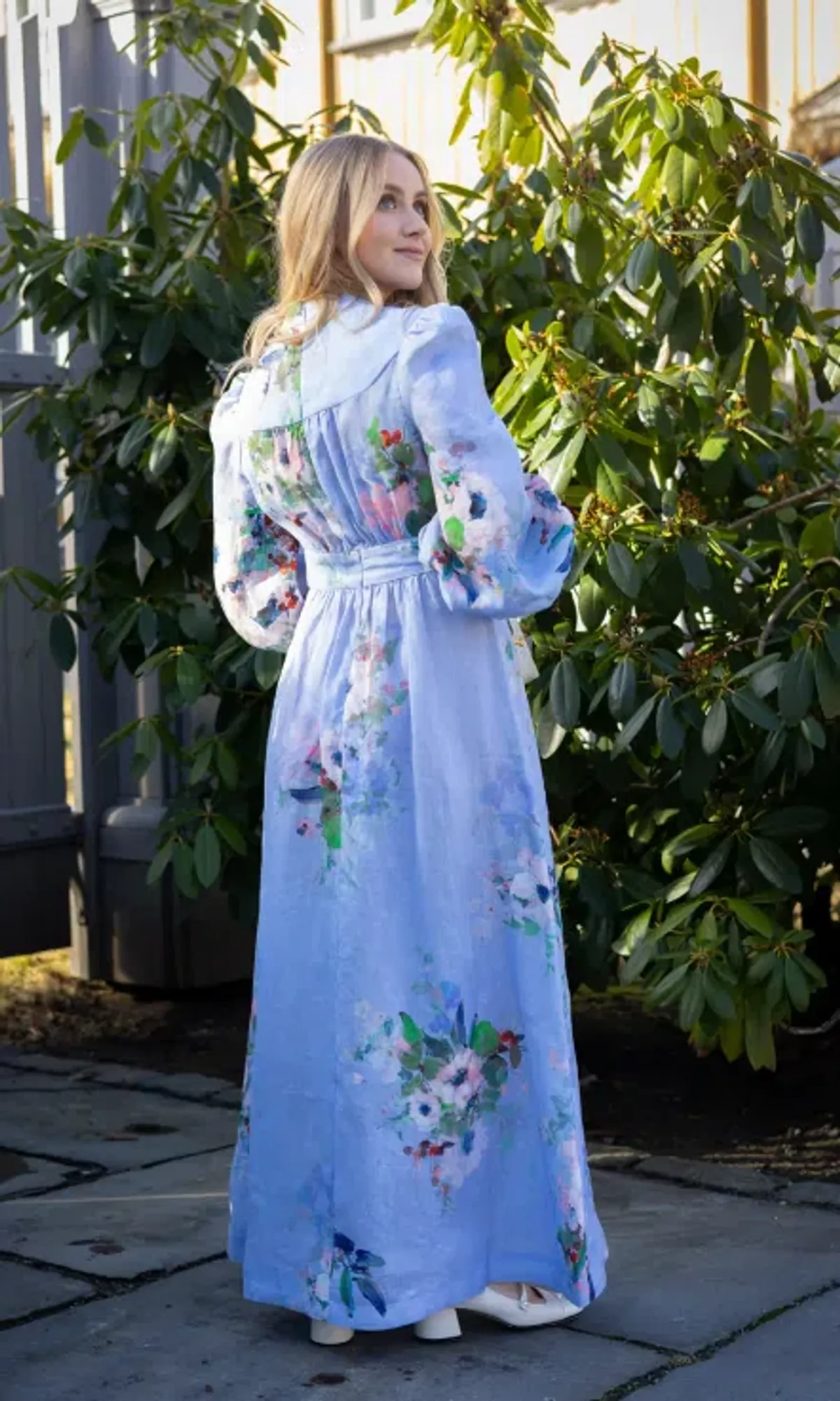 ZIMMERMANN EVERLEY PLUNGE MIDI DRESS SIZE 2 - Image 3