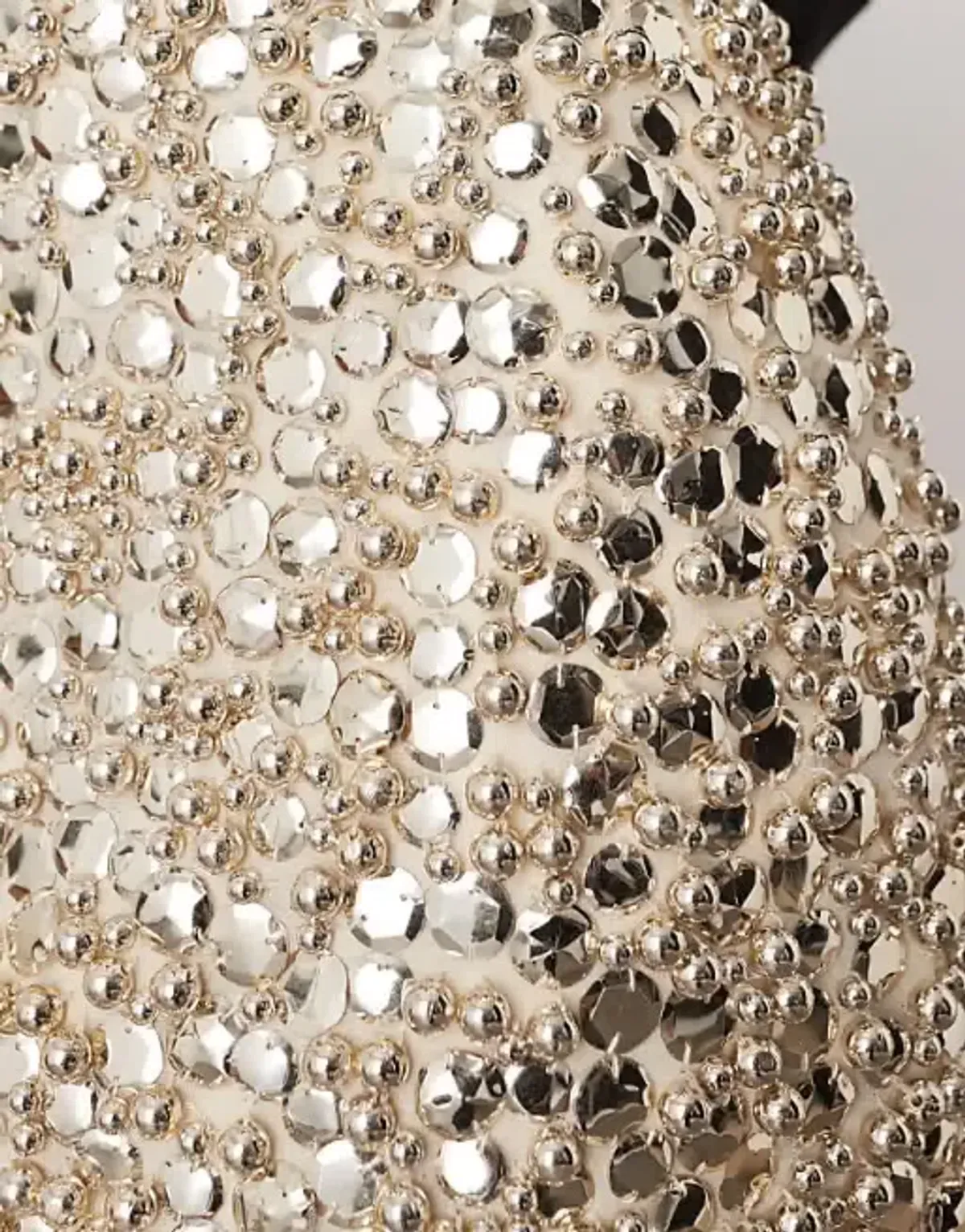 ARRANGE Textured Embellished Sequin Beaded Dress Size 8 S Small Silver - Image 2