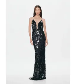 Misha Sapphire Sequin Dress in Black Size L/AU12 for rent on The Volte - image 1