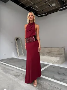 Ance Gria Adele Sequin Dress Wine Size Small S 8 for rent on The Volte - image 5