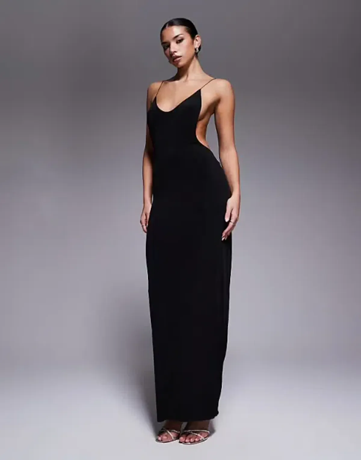 I.AM.GIA Simone Backless Dress Black Silver Size XS Extra Small 6 - Image 3