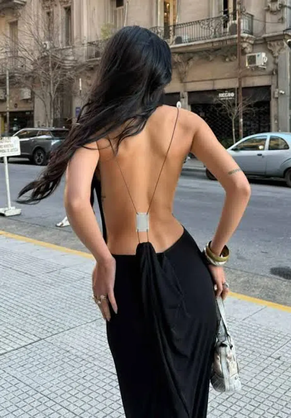 I.AM.GIA Simone Backless Dress Black Silver Size XS Extra Small 6 - Image 1