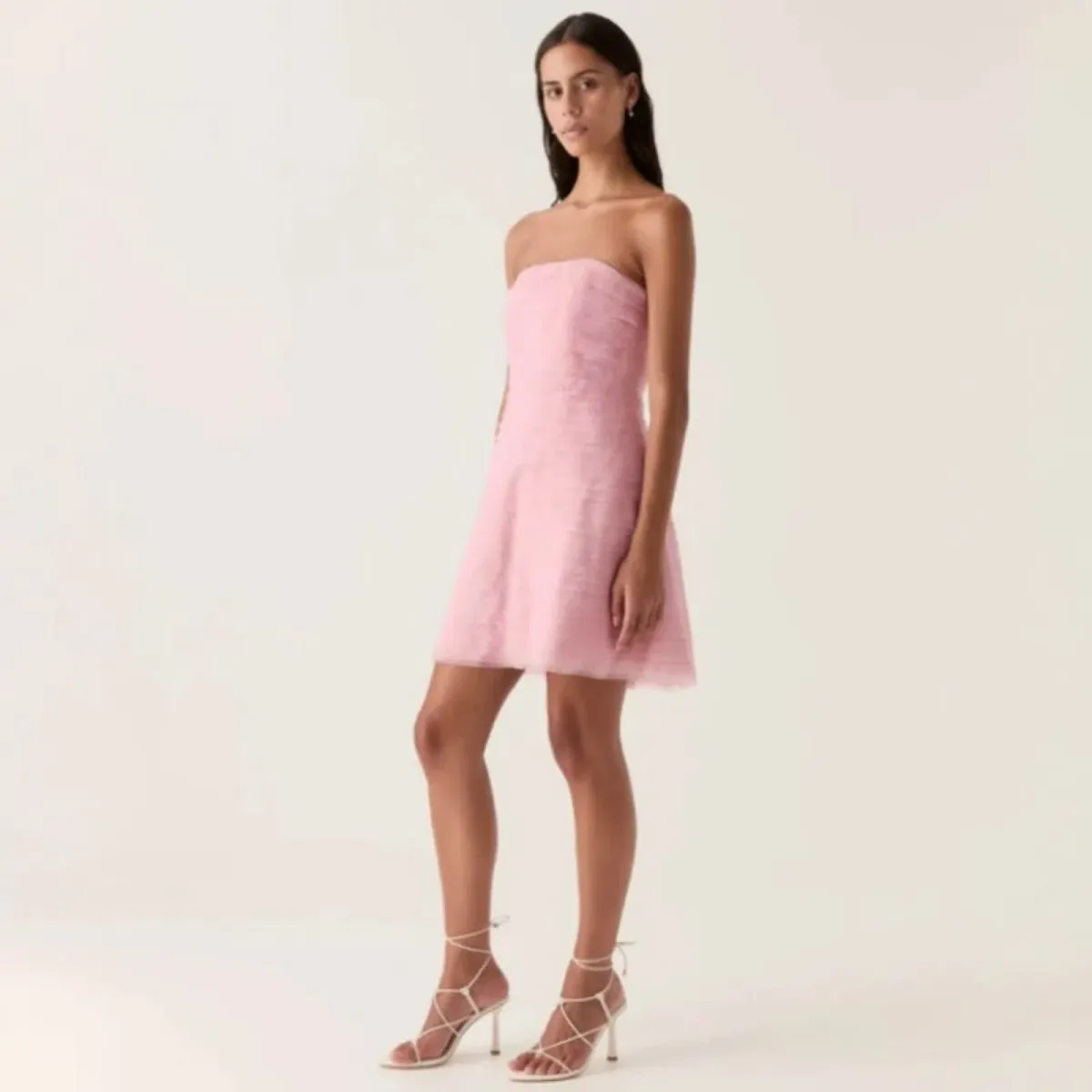 AJE Soundscape Mini Dress - Chalk Pink Size 8 - Image 2