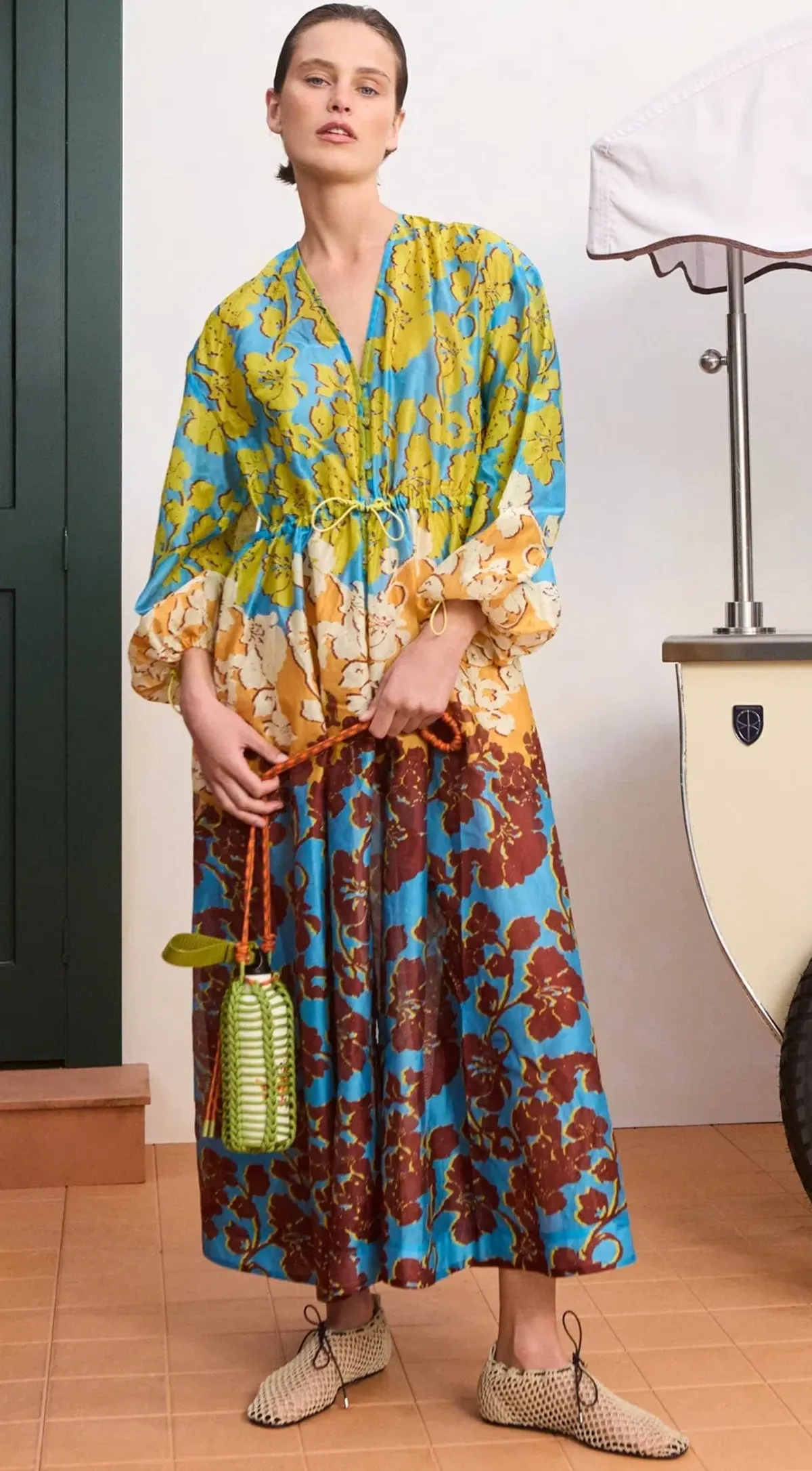 Alemais Splice shirtdress. Size AU16 for rent on The Volte - main image