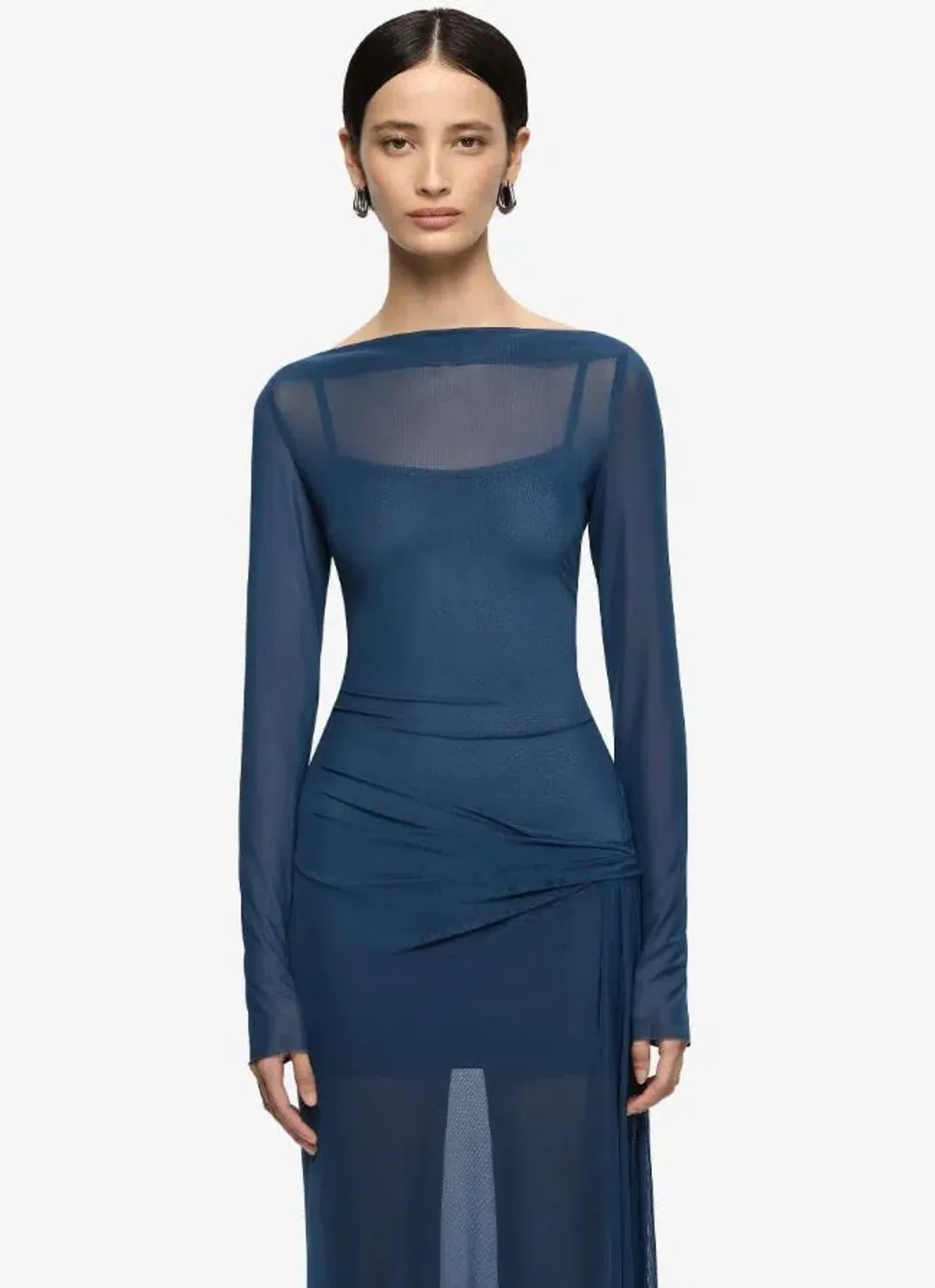 Bec and Bridge Marabou Long Sleeve Maxi Dress Size 8 for rent on The Volte - main image