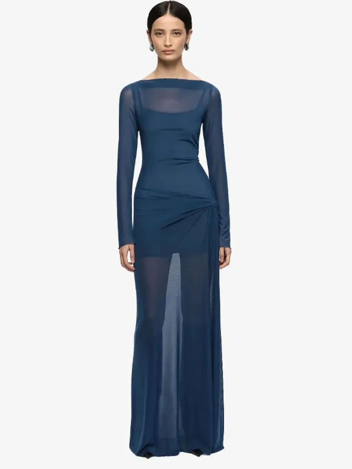 Bec and Bridge Marabou Long Sleeve Maxi Dress Size 8 - Image 1