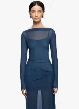 Bec and Bridge Marabou Long Sleeve Maxi Dress Size 10 for rent on The Volte - image 3