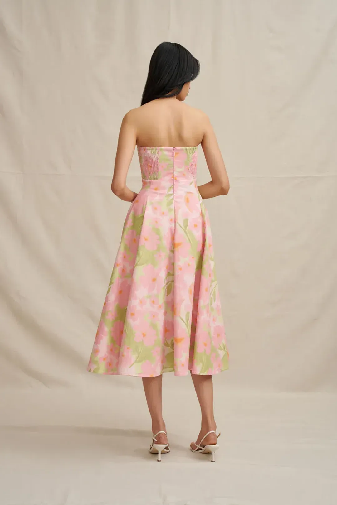 Azalia Floral Strapless Dress by By Johnny Size 8 for rent on The Volte - main image