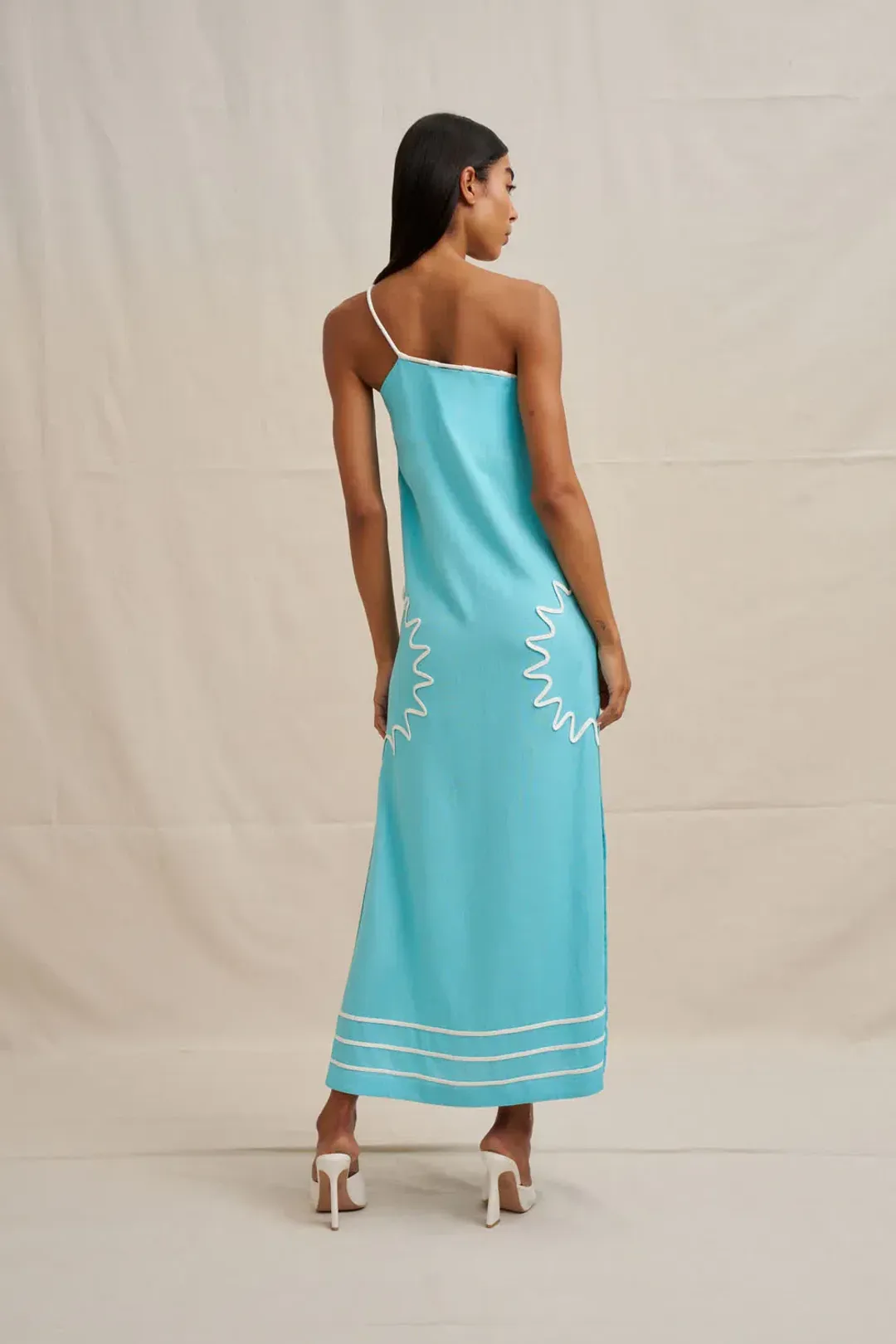 Oasis One Shoulder Maxi Dress by By Johnny Size 8 for rent on The Volte - main image