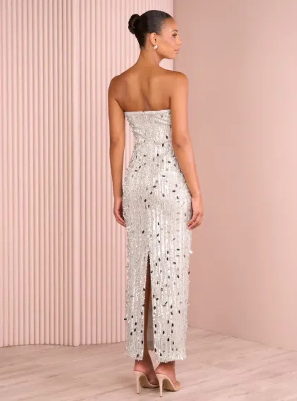 AZZURIELLE VIOLET STRAPLESS SEQUIN GOWN SIZE 8 for rent on The Volte - main image