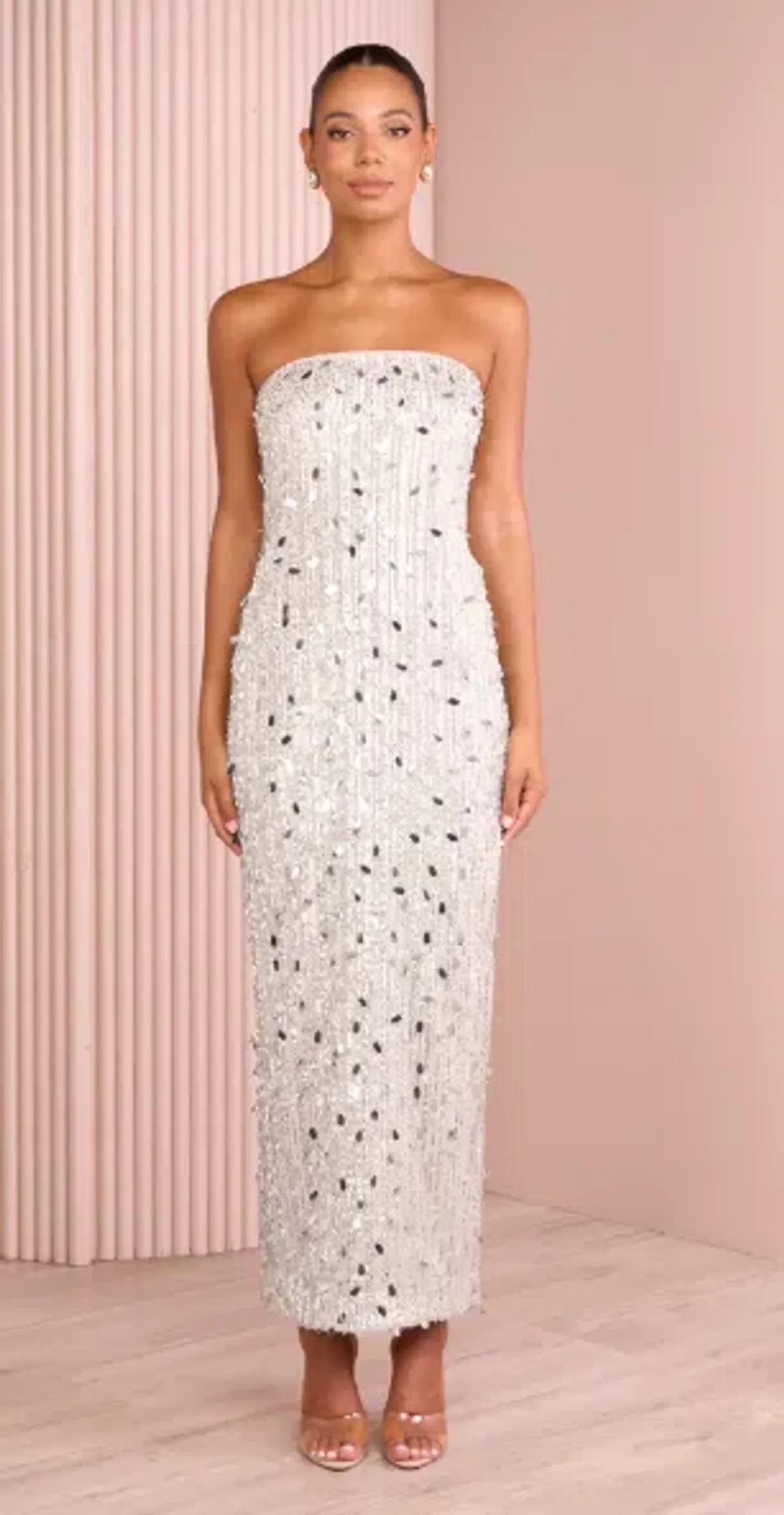 AZZURIELLE VIOLET STRAPLESS SEQUIN GOWN SIZE 8 - Image 3