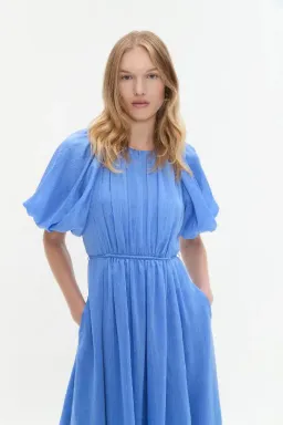 💙 AJE Alma Midi Dress – Mist Blue – Size 12 (AU) 💙 Satin-type Finish for rent on The Volte - image 5