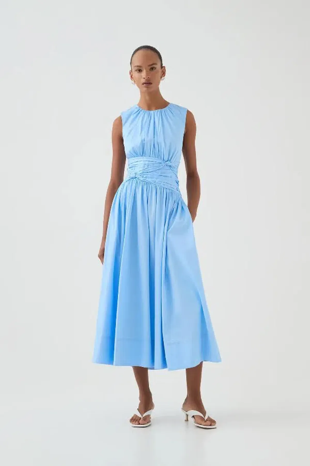 💙 AJE Agatha Knot Sleeveless Midi Dress – Powder Blue – Size 12 AU 💙 - Image 7