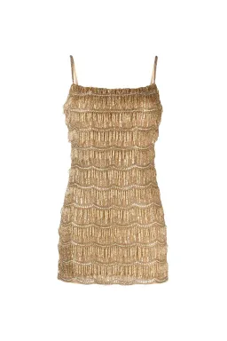 Rachel Gilbert Sadie Mini Dress Gold Size 10 for rent on The Volte - image 1