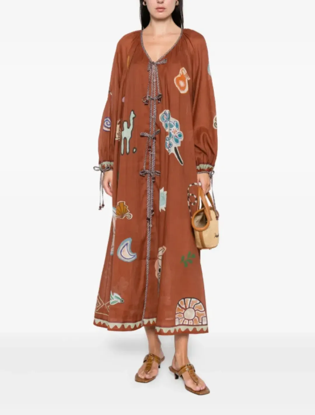 Alémais LAURENCE TIE FRONT SHIRTDRESS 10 for rent on The Volte - main image