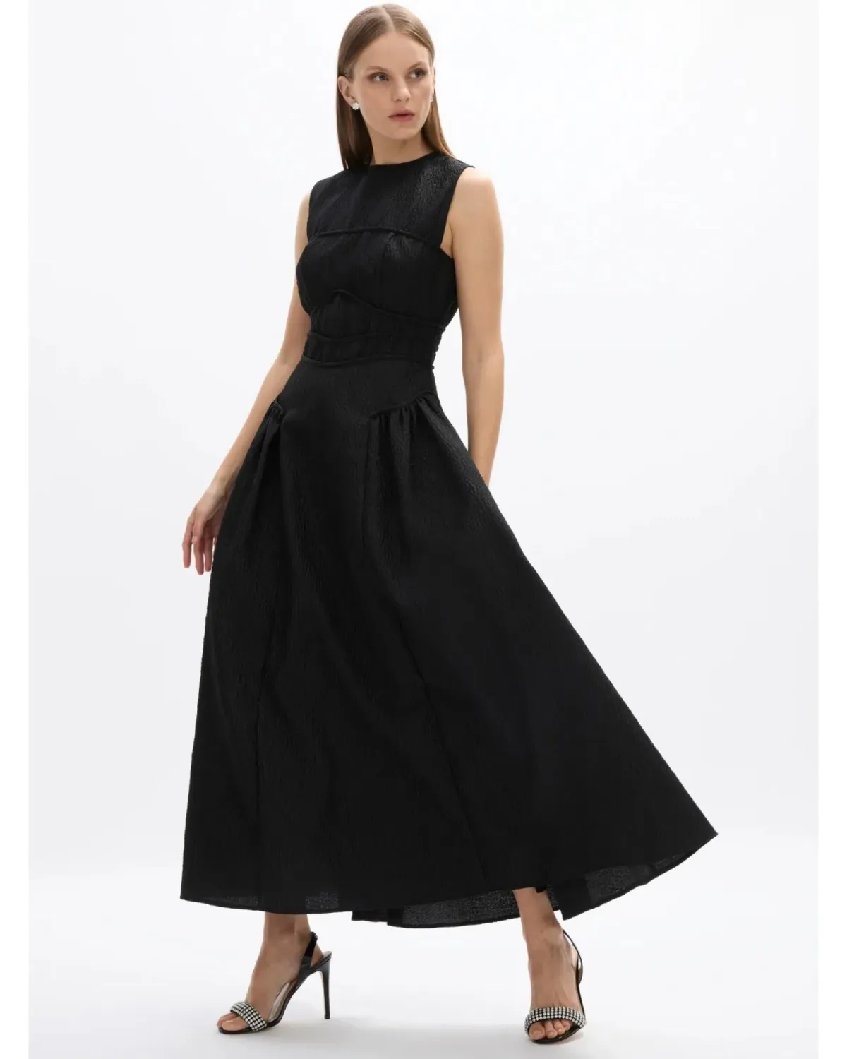 Rachel Gilbert Sophia Midi Dress Black Size AU 6 - Image 1