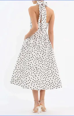 REBECCA VALLANCE DELIA HALTER MIDI DRESS SIZE 10 for rent on The Volte - image 2