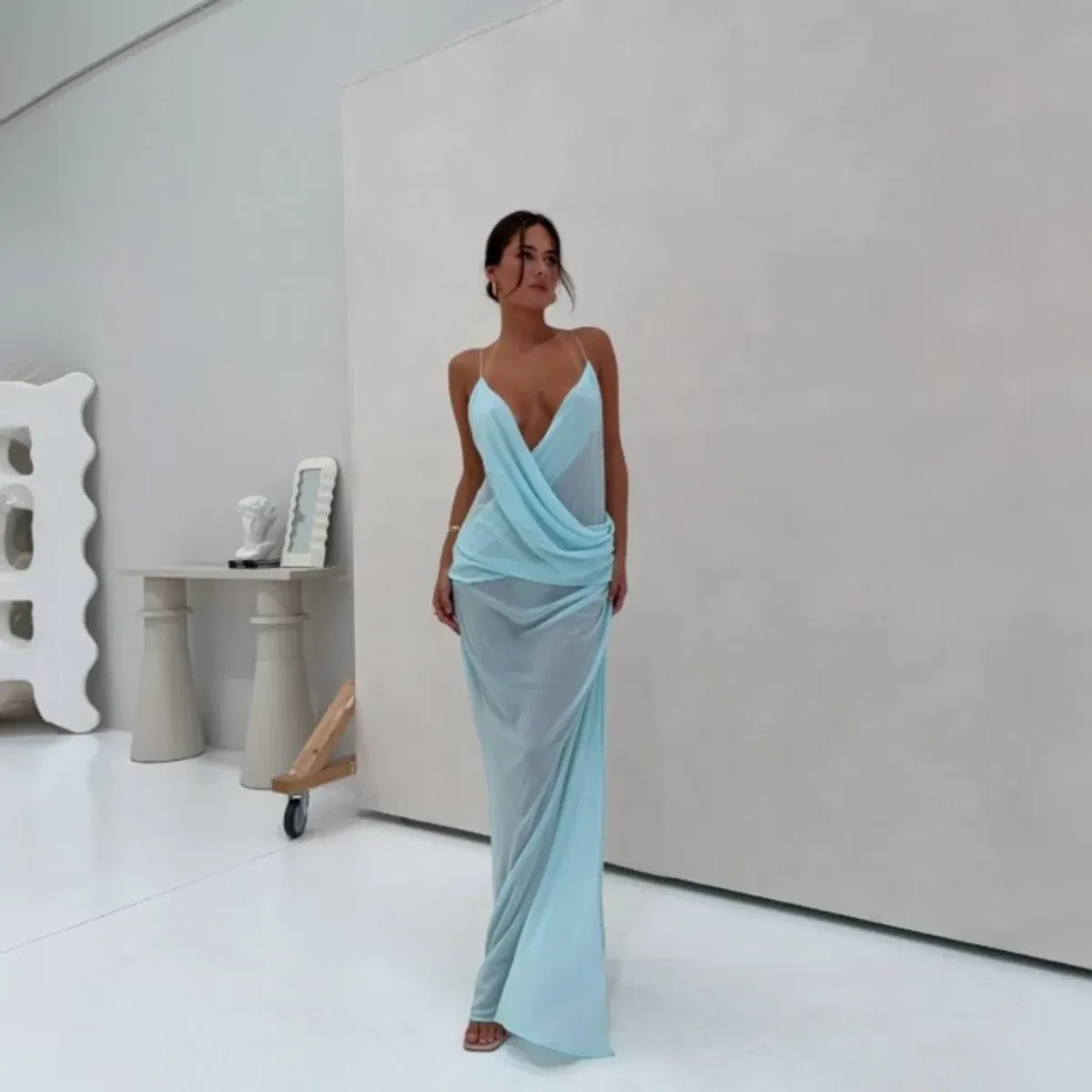 Natalie Rolt Magnolia Gown Baby Blue Size 8 - Image 1