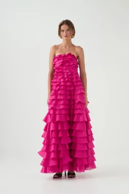 Aje Fleur Pleated Gown for rent on The Volte - image 1