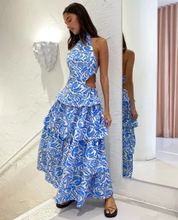 Coco & Lola - Ambra Maddalena Halter Neck Gown for rent on The Volte - image 3