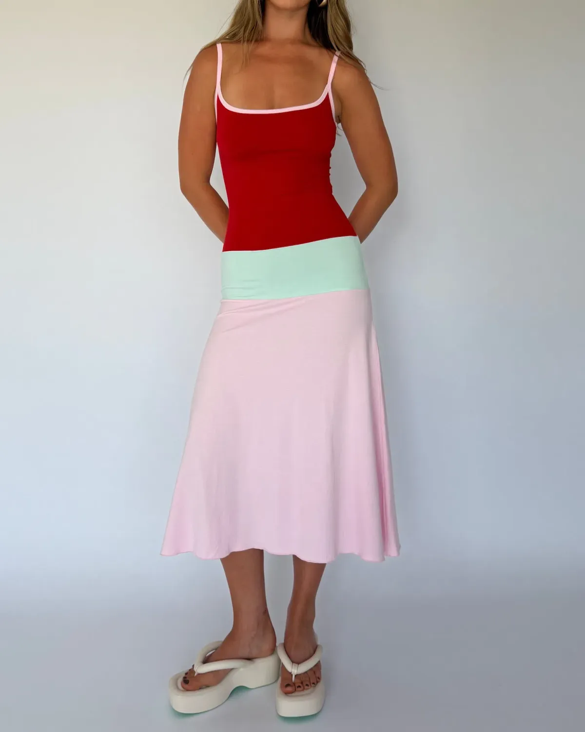 Blanch Lucy Midi Dress in Sorbet Size 8 - Image 1