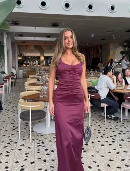 ANCE GRIA ATLEIN GOWN PLUM SIZE 8 (S) for rent on The Volte - image 5