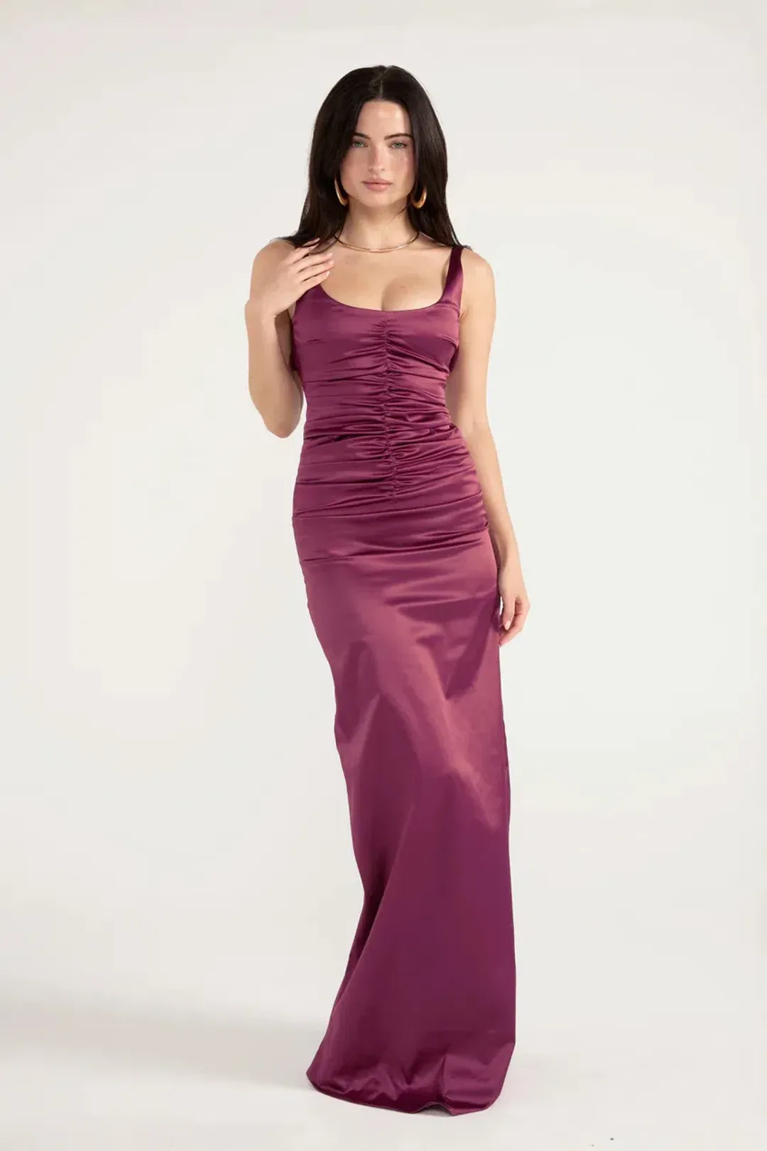 ANCE GRIA ATLEIN GOWN PLUM SIZE 8 (S) for rent on The Volte - main image