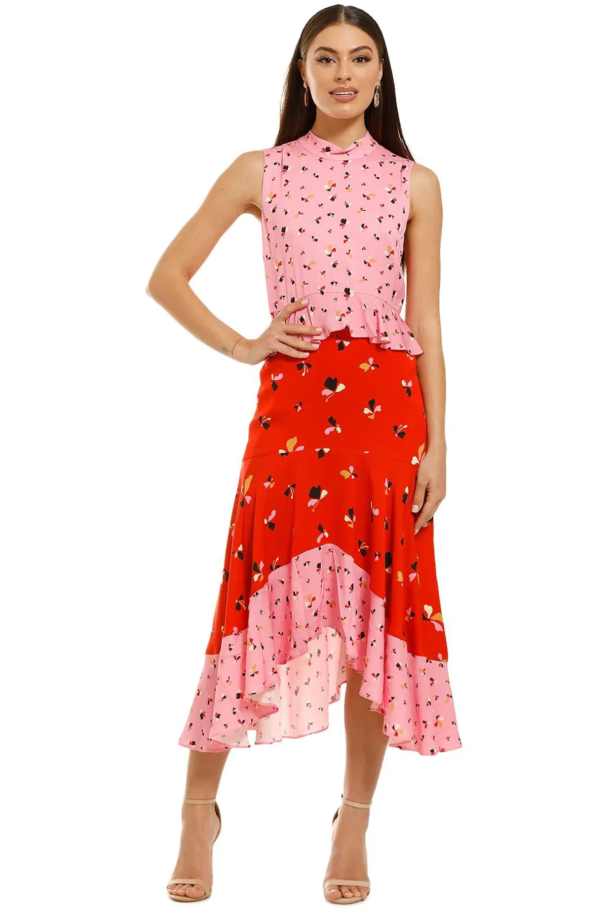 Rebecca Vallance Ruby Ruffle Dress Floral Size 10 for rent on The Volte - main image