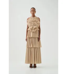 Aje Kyra Gown in Gold Size AU8 for rent on The Volte - image 1