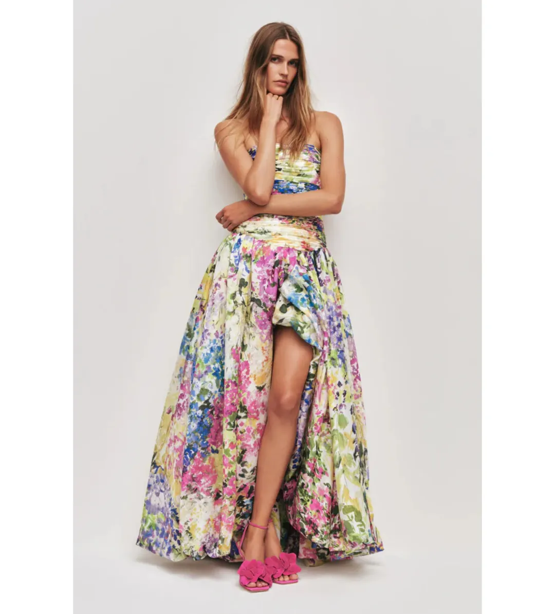 Aje Dahlia Gown in Lavandula Size AU12 for rent on The Volte - main image