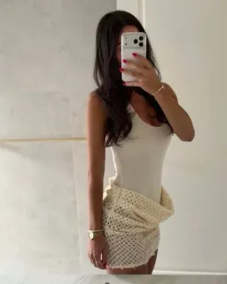BENNI Ariel Mini Dress In Shell | AU 8 for rent on The Volte - image 3