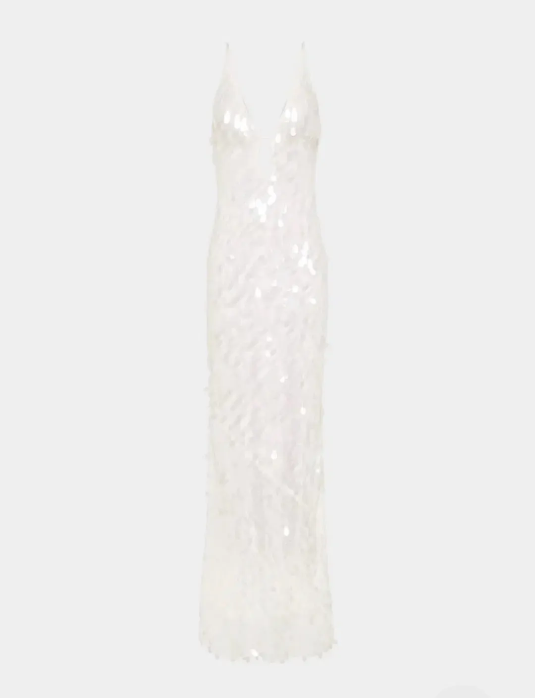 Sapphire sequin maxi dress in ivory for rent on The Volte - main image